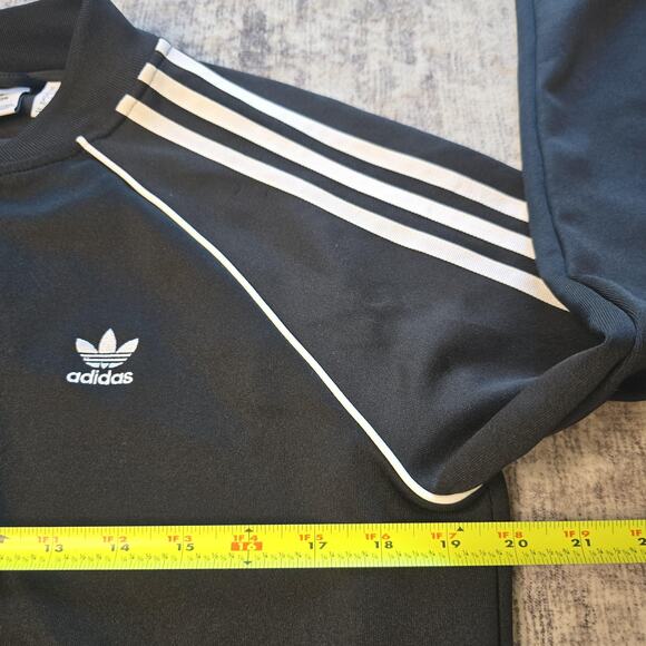 Adidas Jacket Womens Medium Track Full Zip Trefoil 3 Stripe Vintage Style Retro - Picture 8 of 11